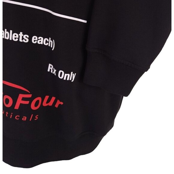 424 MG Print Oversized Hoody XS Men Black Pharmaceuticals On Fairfax Hoodie - Picture 6 of 15